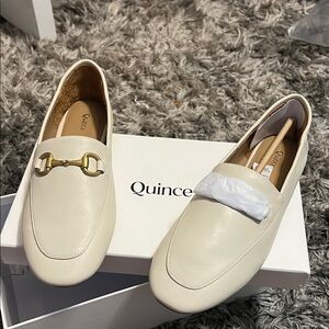 Quince Women's Elegant Cream Loafers